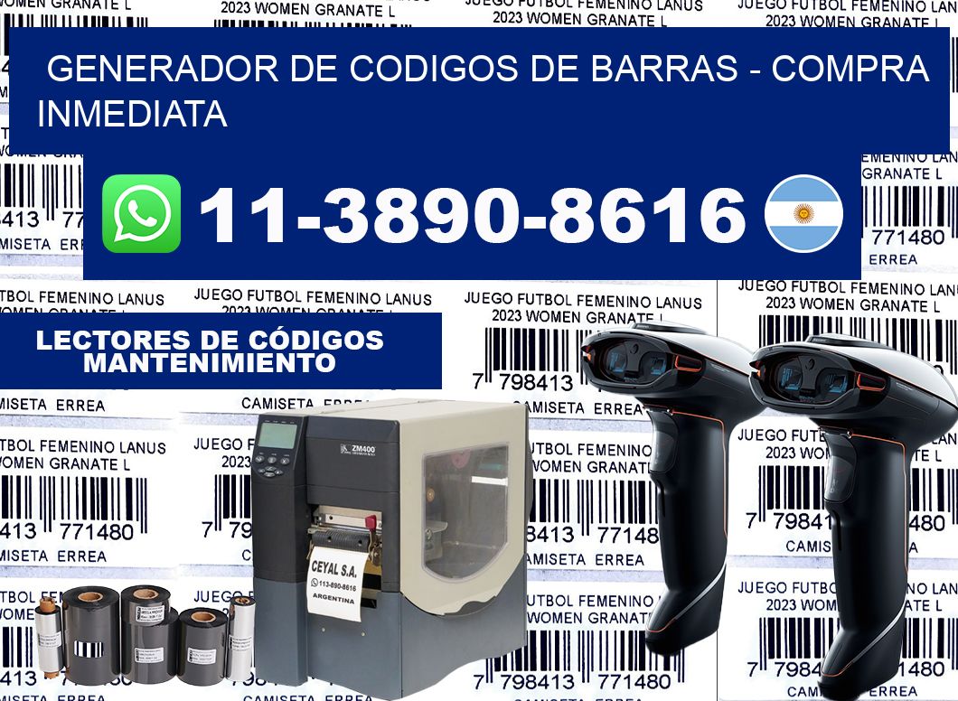 generador de codigos de barras - Compra inmediata
