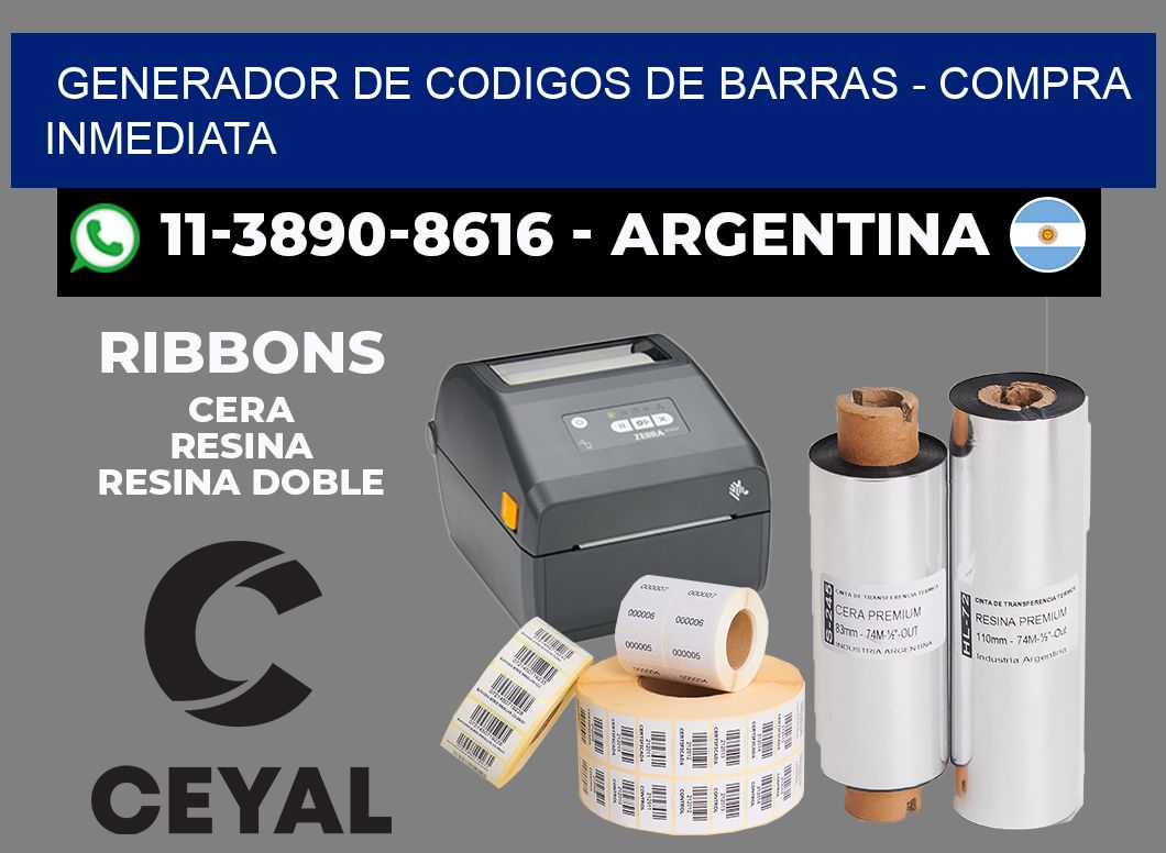 generador de codigos de barras - Compra inmediata