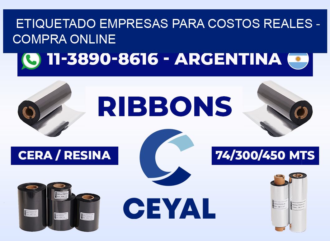 ETIQUETADO EMPRESAS PARA COSTOS REALES - compra online