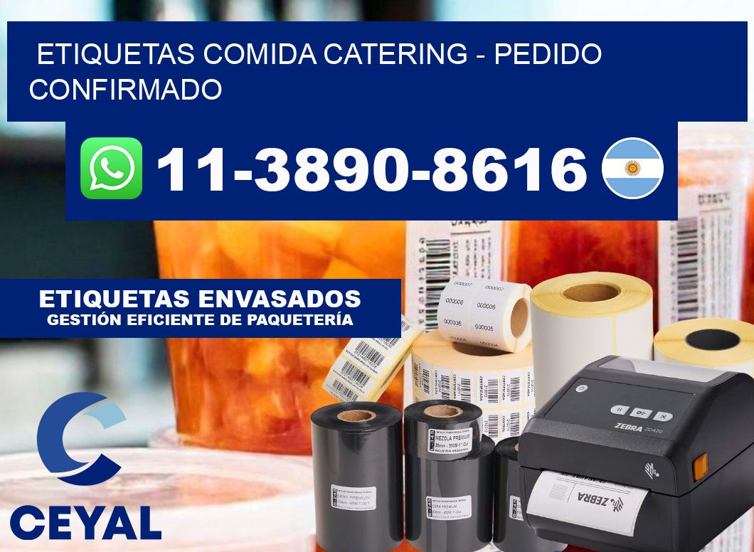 ETIQUETAS COMIDA CATERING - Pedido confirmado