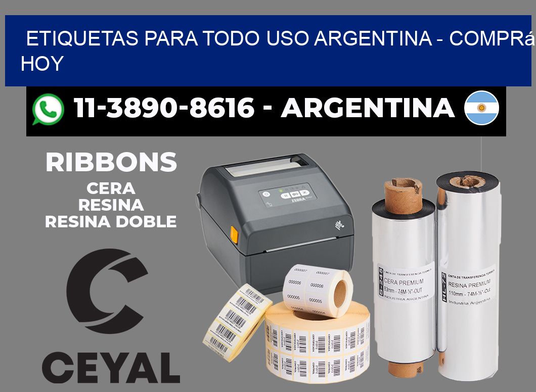 ETIQUETAS PARA TODO USO ARGENTINA - Comprá hoy