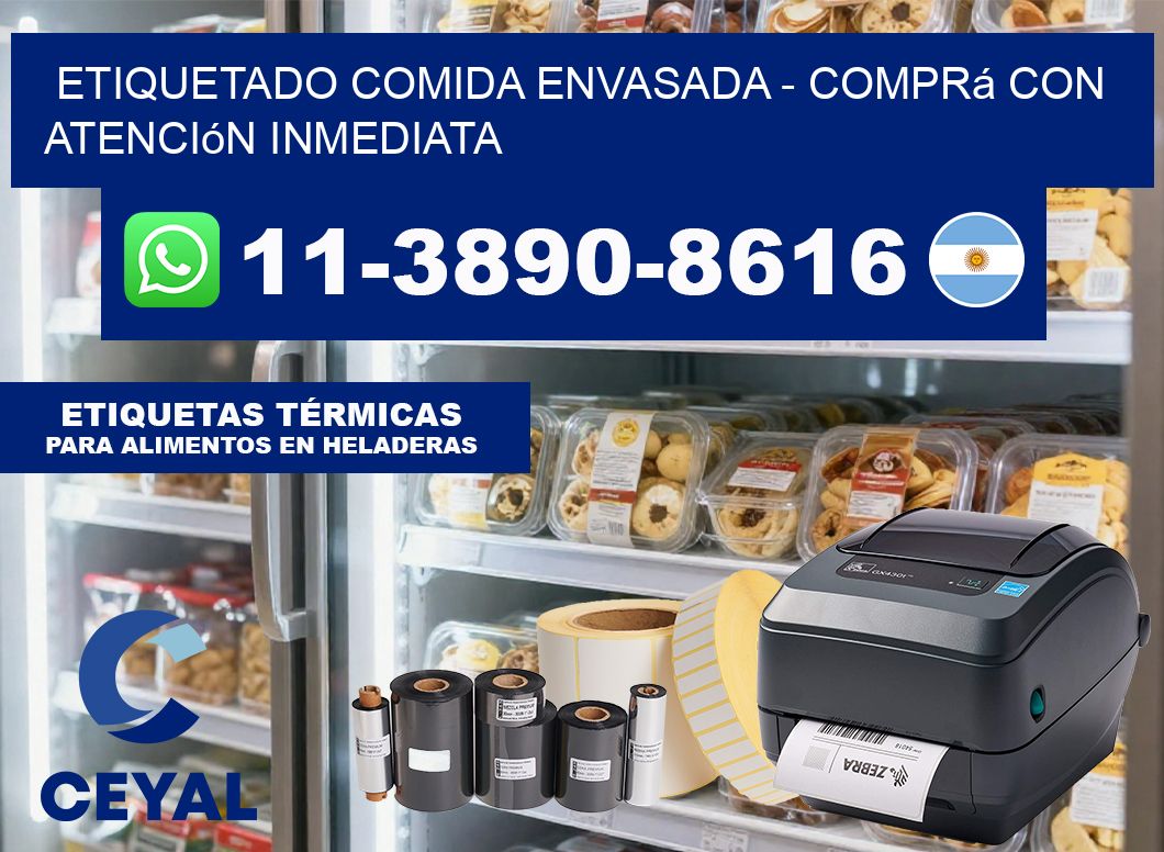 Etiquetado comida envasada - Comprá con atención inmediata