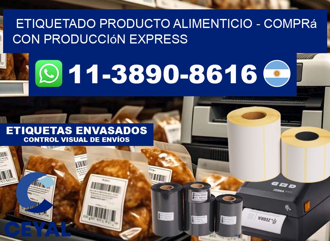 Etiquetado producto alimenticio - Comprá con producción express