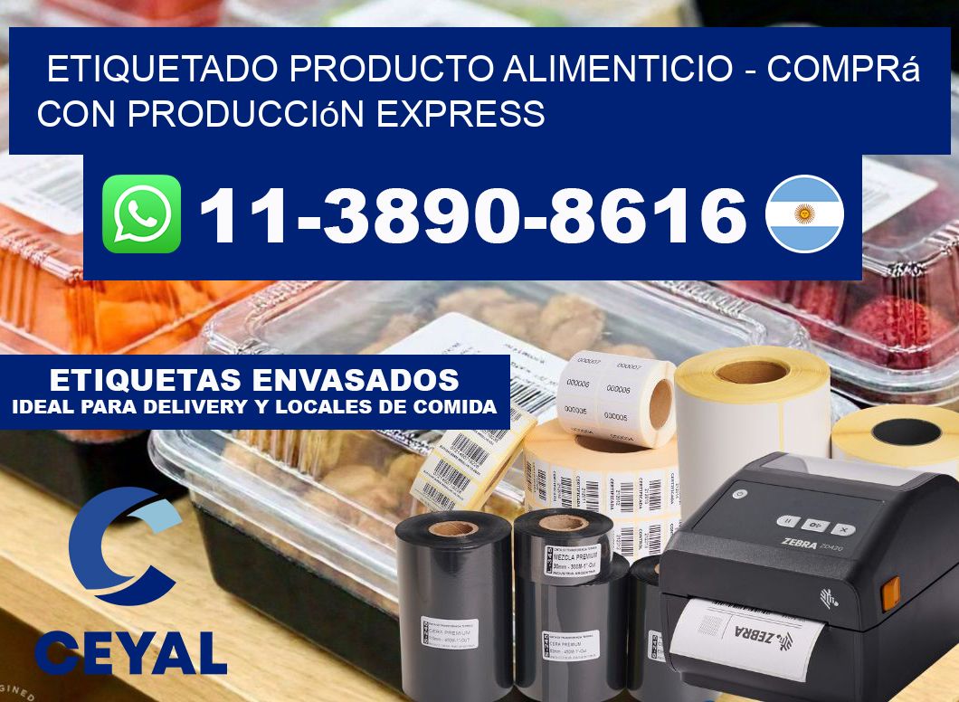 Etiquetado producto alimenticio - Comprá con producción express