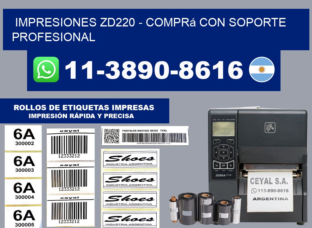 Impresiones ZD220 - Comprá con soporte profesional