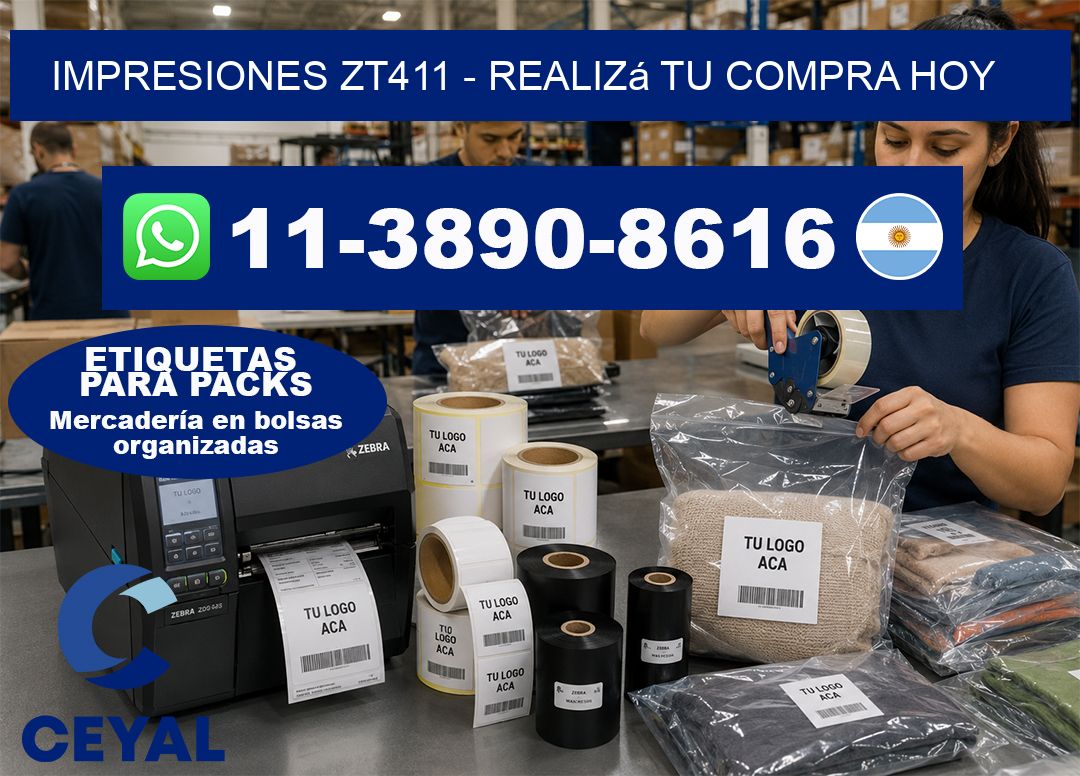 Impresiones ZT411 - Realizá tu compra hoy
