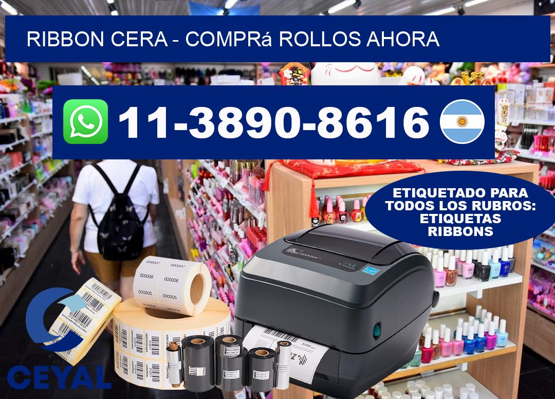 Ribbon cera - Comprá rollos ahora