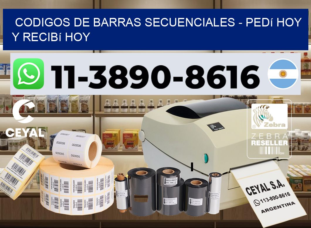 codigos de barras secuenciales - Pedí hoy y recibí hoy
