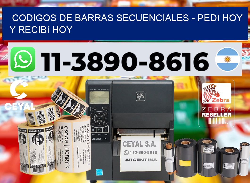 codigos de barras secuenciales - Pedí hoy y recibí hoy