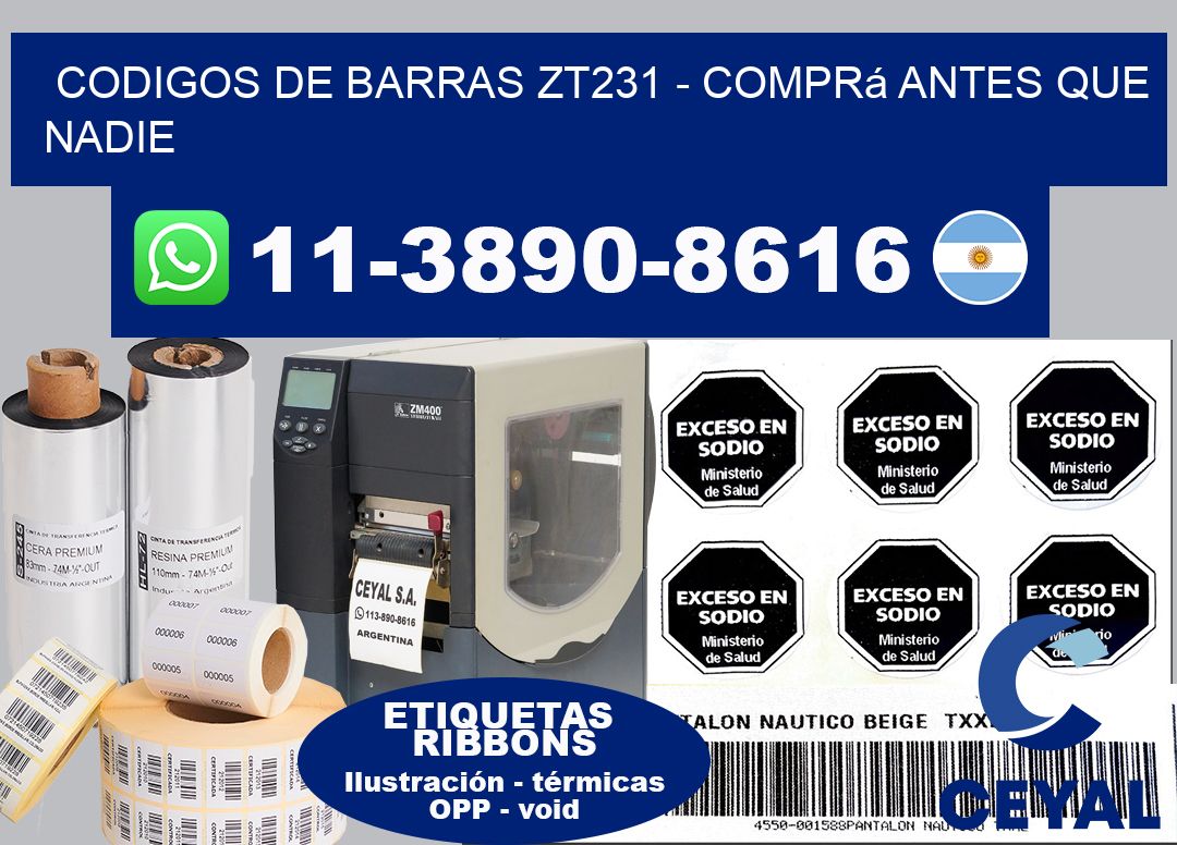 codigos de barras zt231 - Comprá antes que nadie