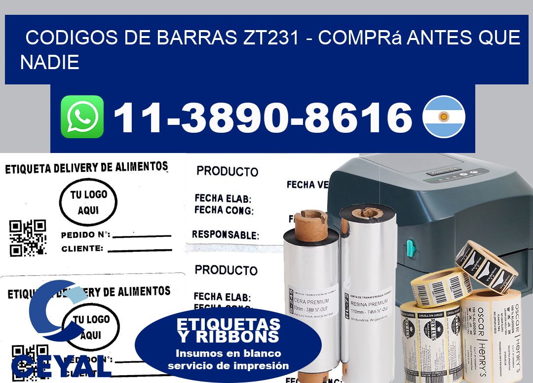 codigos de barras zt231 - Comprá antes que nadie