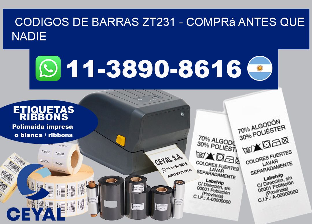 codigos de barras zt231 - Comprá antes que nadie